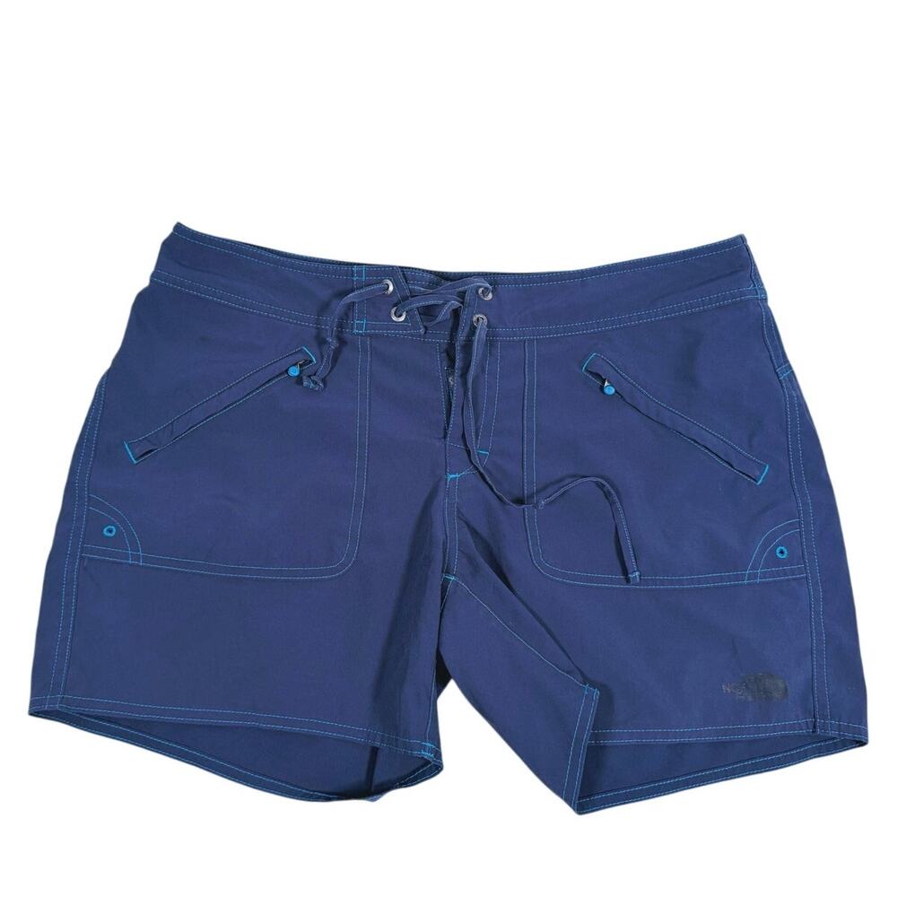 The North Face Womens Board Shorts Size 10 Blue Turquoise Surf Swim Beach Water